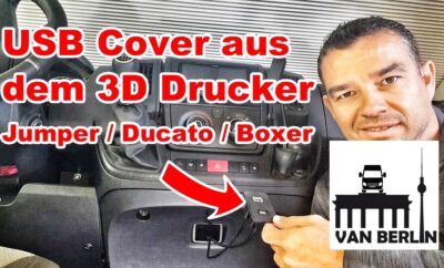 USB Cover aus dem 3D Drucker | Citroen Jumper | USB Anschluss-Halter