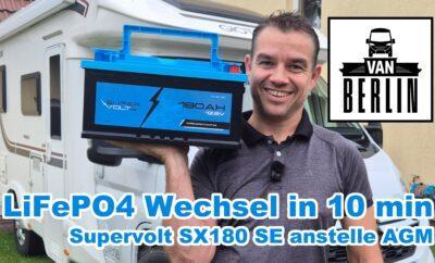 LiFePO4 Einbau in 10 min | Wechsel AGM Batterie einfach erklärt | Supervolt SX 180 SE Plug + Play